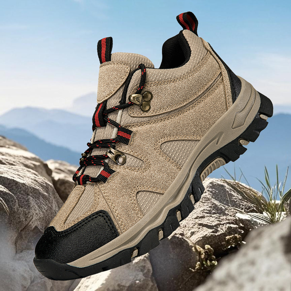 CZV Women's Outdoor Hiking Shoes, Non-Slip Comfortable Work Shoes, Breathable Lightweight Sneakers for Hiking, Camping, Fishing, Casual