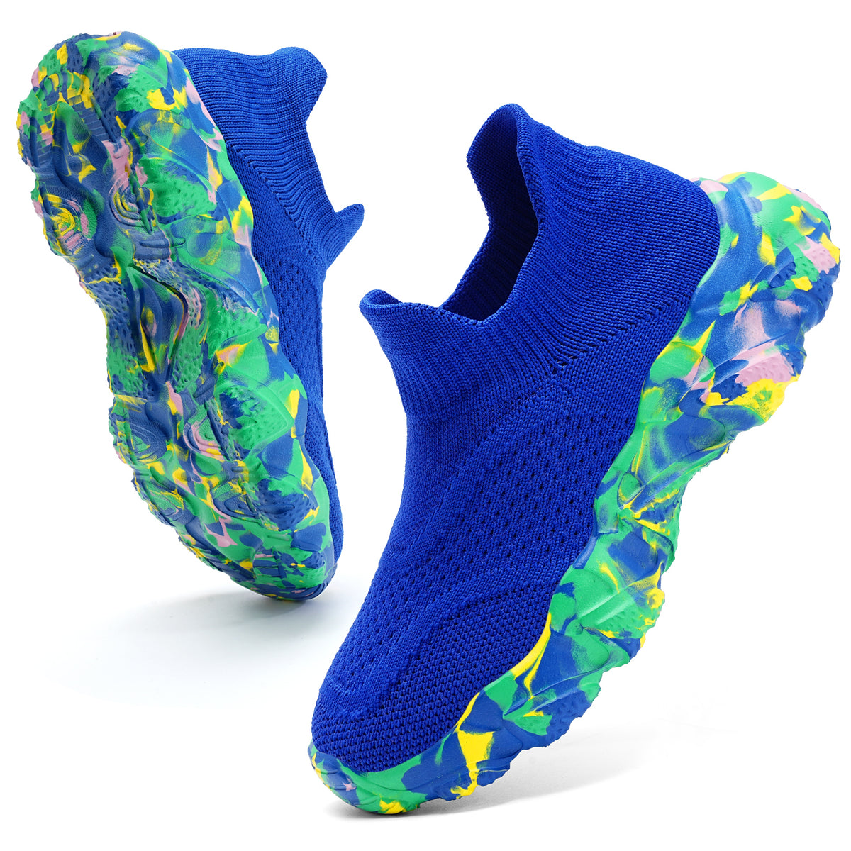 CZV Kids' Sock Sneakers Lightweight Breathable Slip-On Shoes for Boys & Girls - Non-Slip Casual Walking Shoes for Toddler/Little Kid