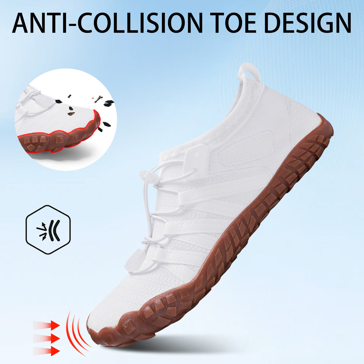 CZV Barefoot Shoes Women Wide Toe Box Water Shoes Fashion Non-Slip Quick Dry with Drainage Breathable Lightweight for Walking Sneakers Beach Hiking Surfing
