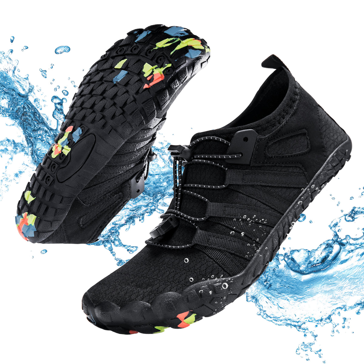 CZV Barefoot Shoes Women Wide Toe Box Water Shoes Fashion Non-Slip Quick Dry with Drainage Breathable Lightweight for Walking Sneakers Beach Hiking Surfing