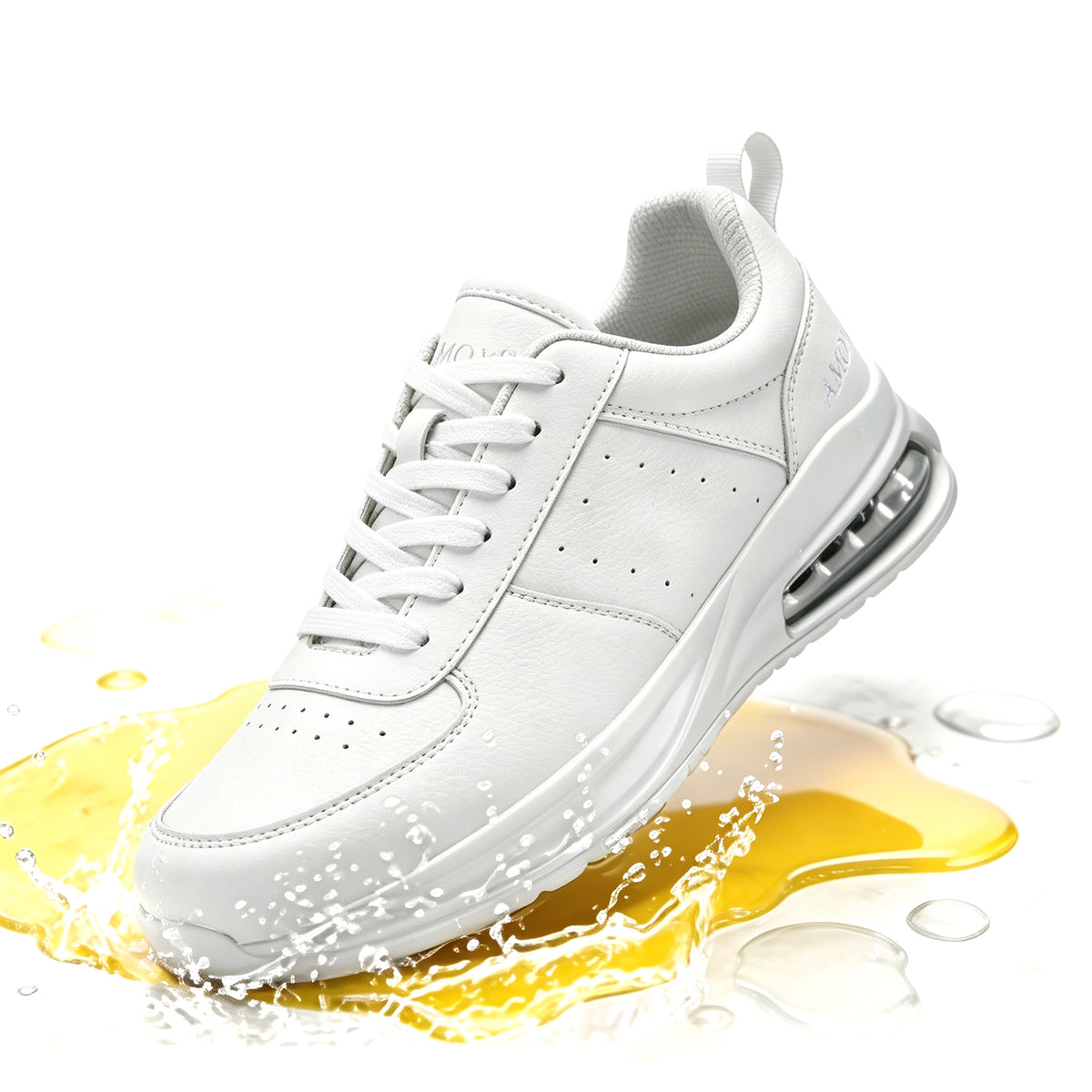 AMOX Non Slip Work Shoes for Men Food Service Slip Resistant Sneakers Casual Comfortable with Cushioning for Chef Kitchen Restaurant Walking