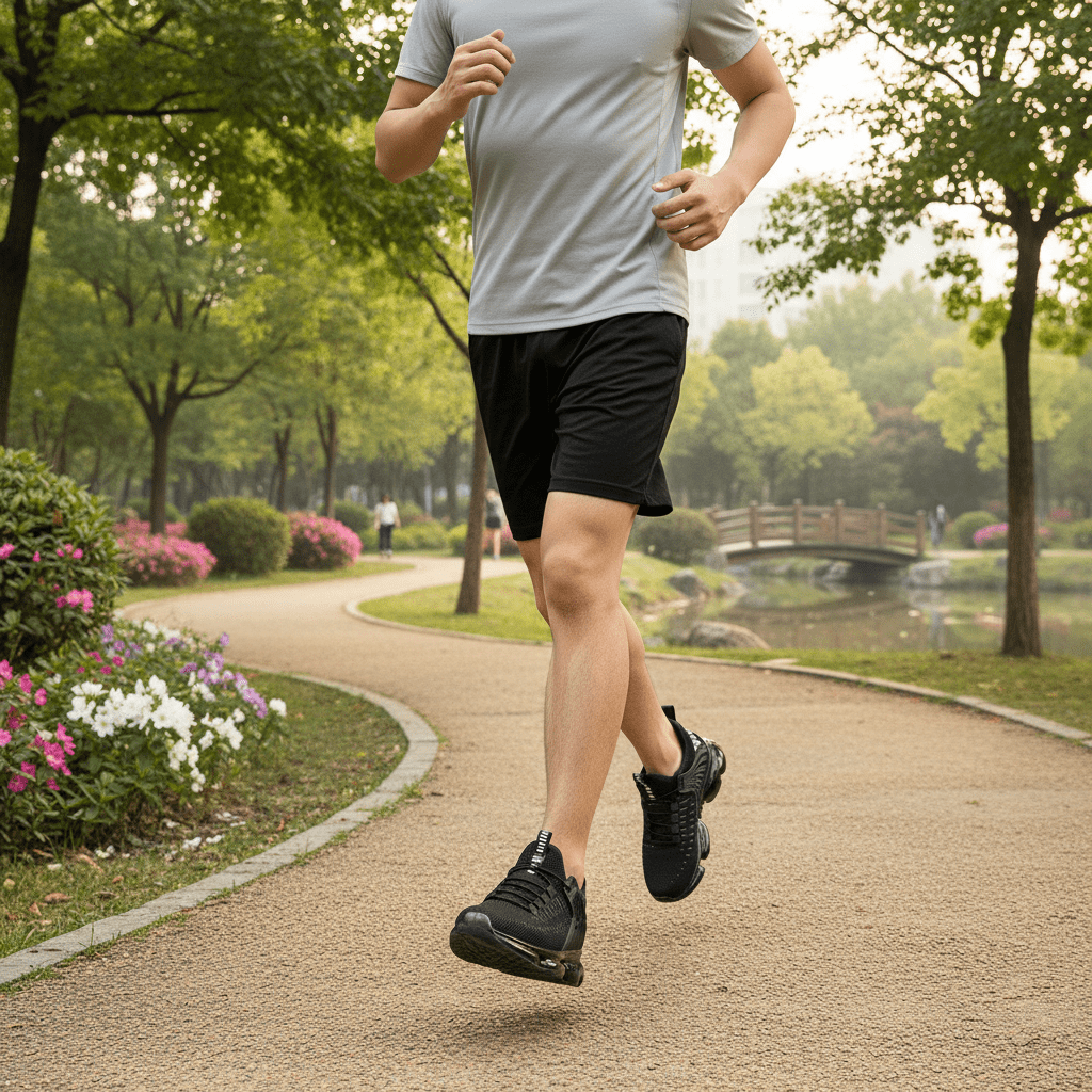 CZV Men Running Sports Shoes Walking Sneakers Air Cushion Non Slip Breathable Fashion Casual with Mesh Athletic Shoes