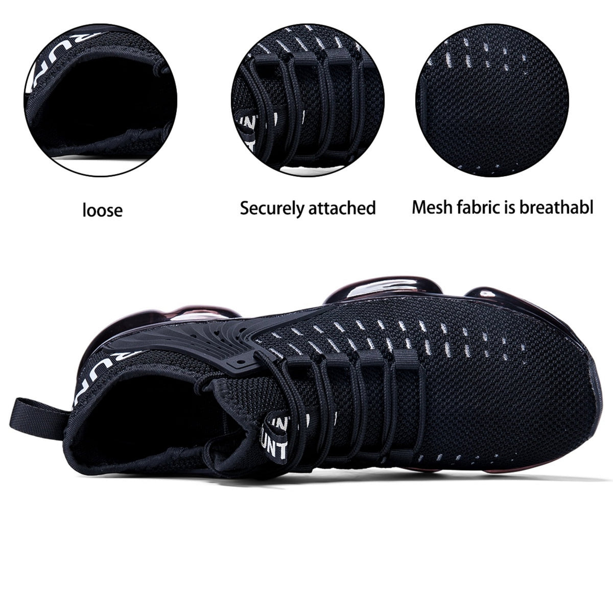 CZV Men Running Sports Shoes Walking Sneakers Air Cushion Non Slip Breathable Fashion Casual with Mesh Athletic Shoes