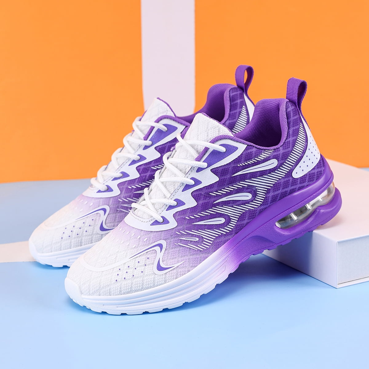 CZV Women's Shock Absorption Running Shoes, Breathable Mesh Lightweight Athletic Sneakers for College, Commute, Walking, Gym, Casual