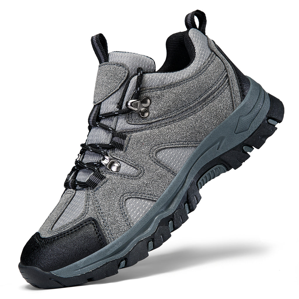 CZV Women's Outdoor Hiking Shoes, Non-Slip Comfortable Work Shoes, Breathable Lightweight Sneakers for Hiking, Camping, Fishing, Casual.Gray
