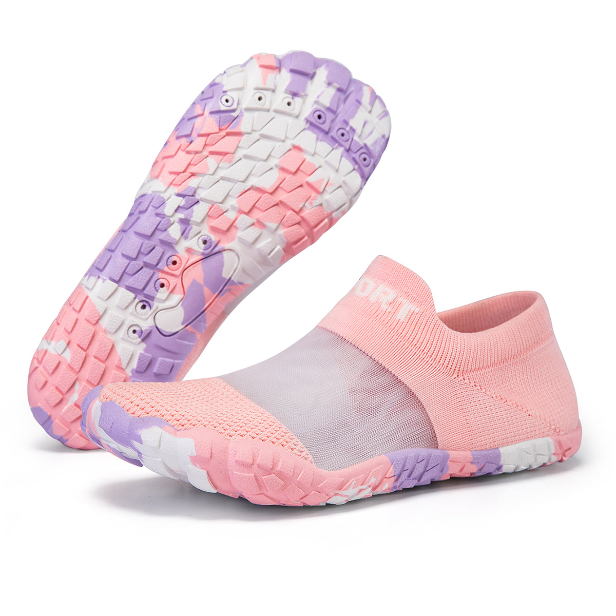 CZV Quick-Dry Kids Beach Shoes Non-Slip Breathable Water Shoes for Girls Toddlers