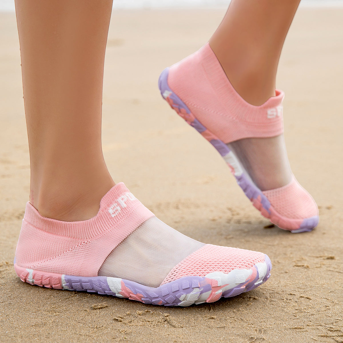 CZV Quick-Dry Kids Beach Shoes Non-Slip Breathable Water Shoes for Girls Toddlers