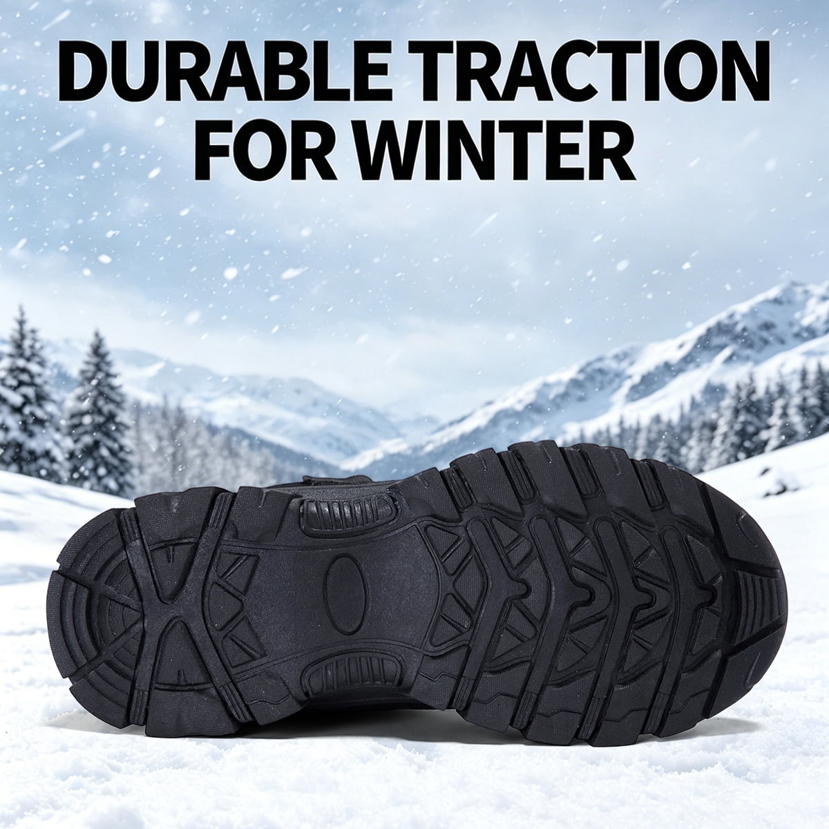 Boys & Girls Non-Slip Winter Snow Boots, Warm Fleece Lined Outdoor Boots for Daily Wear, School & Outdoor Play