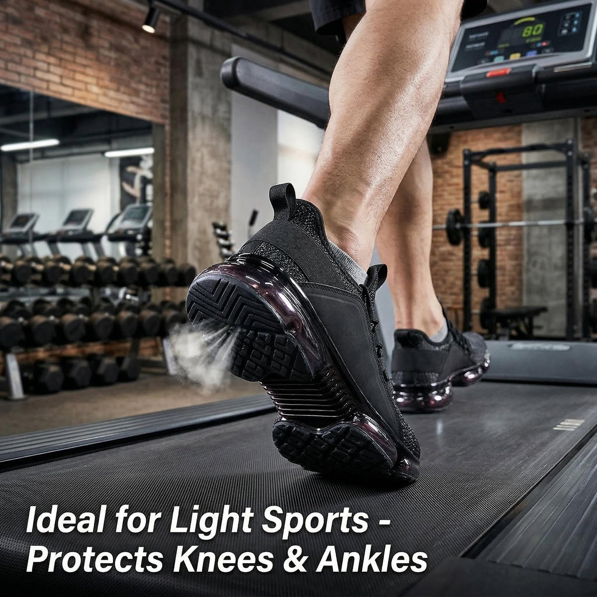Running Sports Shoes,AMOX Men's Casual Air Cushioned Running Shoes Lightweight Breathable Walking Sneakers for Jogging and Daily Walking,Black Non Slip Fashion Running Shoes for Men